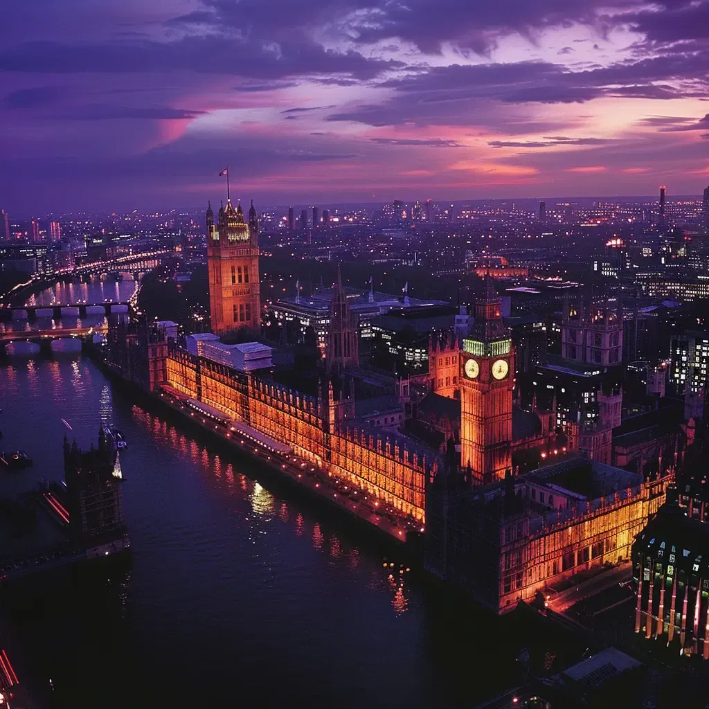 London at night