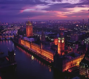 London at night
